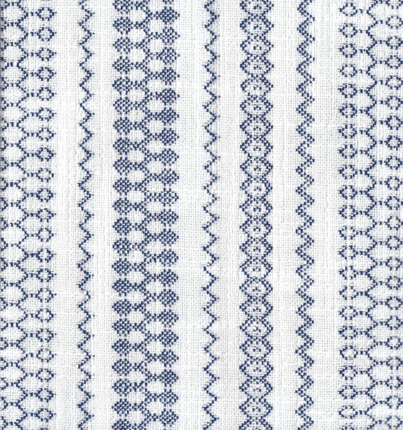 imageHomePop Classic Parsons Dining Chair Pack of 2 Brown Jacobean PrintBlue Farmhouse Stripe