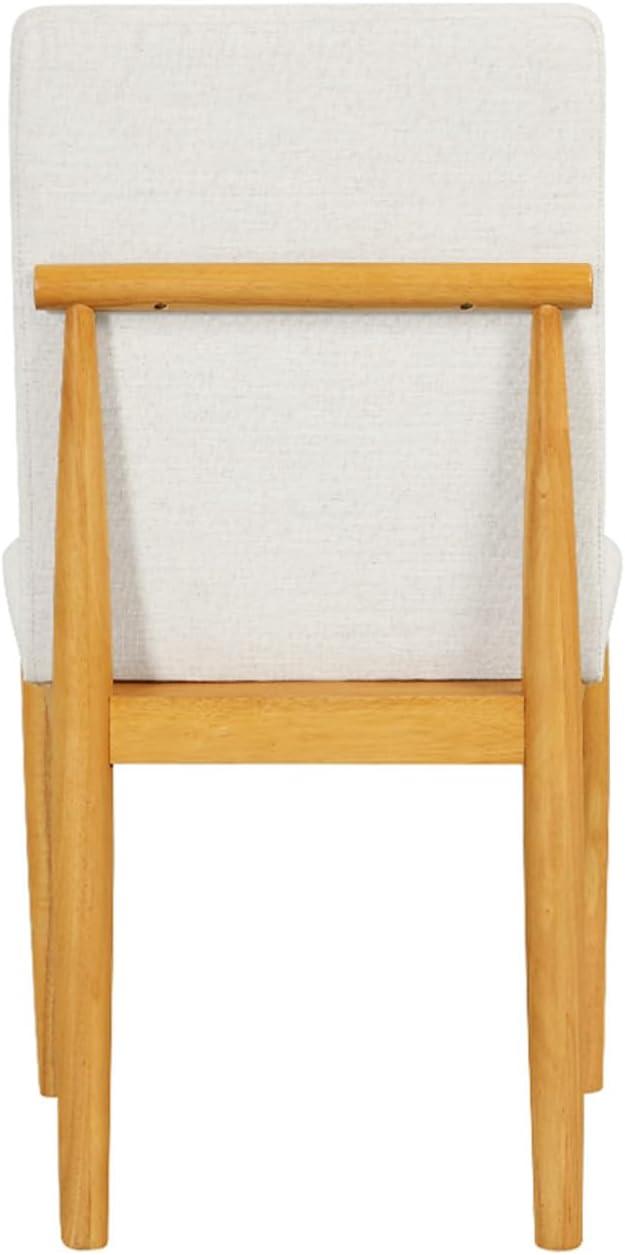 imageHomePop Classic Parsons Dining Chair Pack of 2 Brown Jacobean PrintCream White Textured Woven Set of 2
