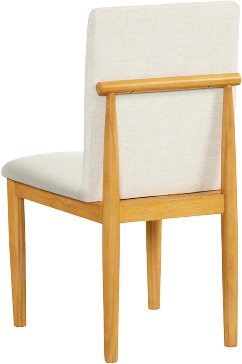 imageHomePop Classic Parsons Dining Chair Pack of 2 Brown Jacobean PrintCream White Textured Woven Set of 2