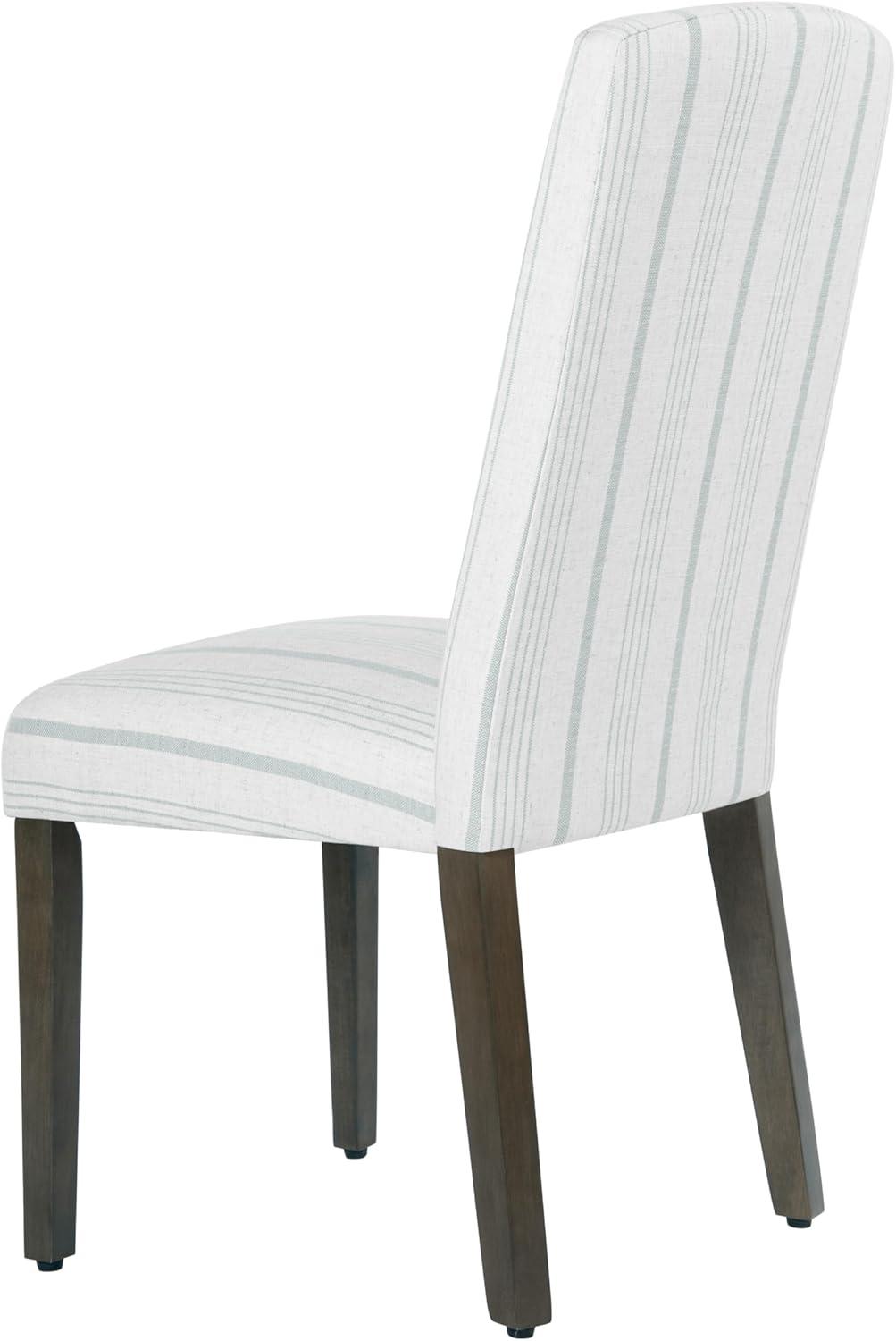 imageHomePop Classic Parsons Dining Chair Pack of 2 Brown Jacobean PrintDove Grey Stripeset of 2