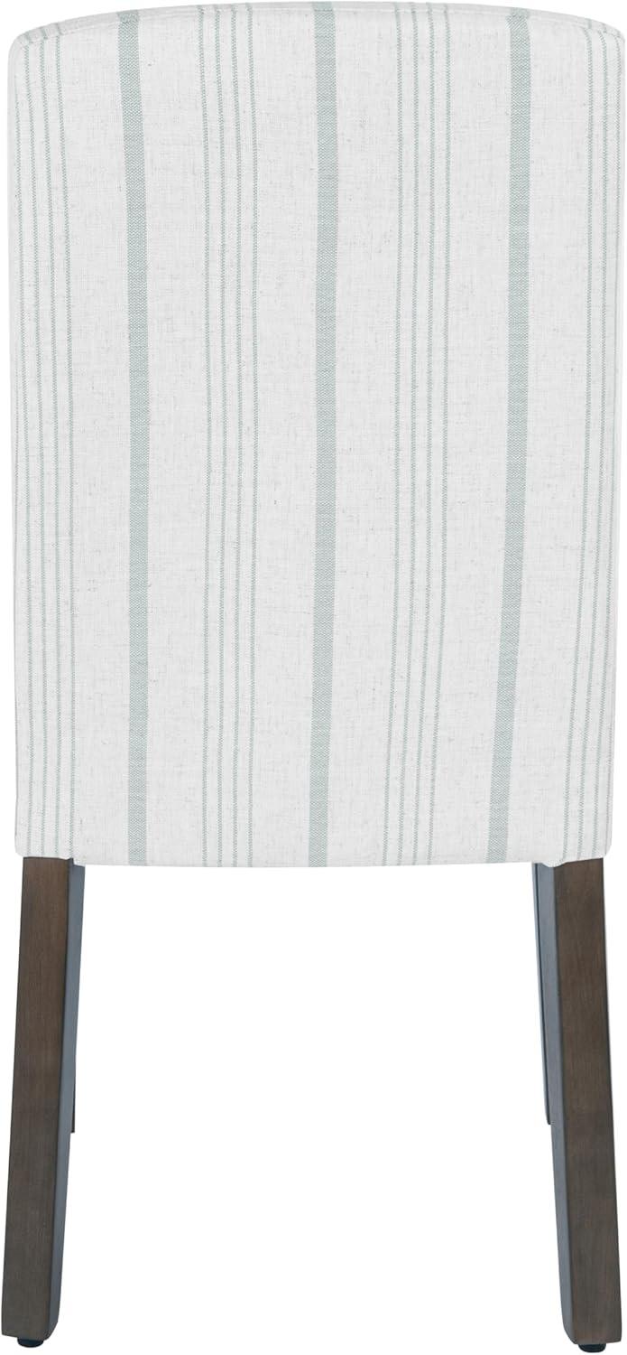 imageHomePop Classic Parsons Dining Chair Pack of 2 Brown Jacobean PrintDove Grey Stripeset of 2