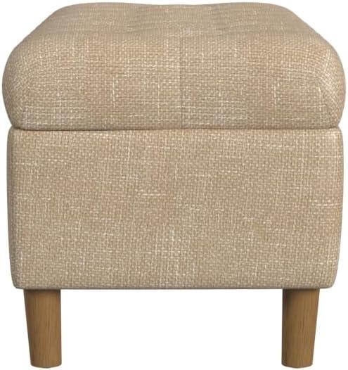 imageHomePop Large Decorative Storage Bench Blue Geometric PatternOatmeal Textured Fabric