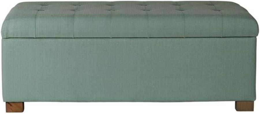 imageHomePop Large Decorative Storage Bench Blue Geometric PatternTeal