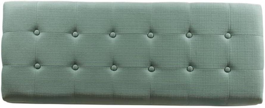 imageHomePop Large Decorative Storage Bench Blue Geometric PatternTeal