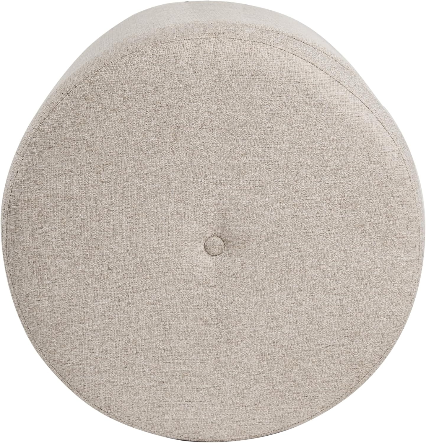 image:imageHomePop Round Storage Ottoman Tan Geometric PatternLight Brown Fabric