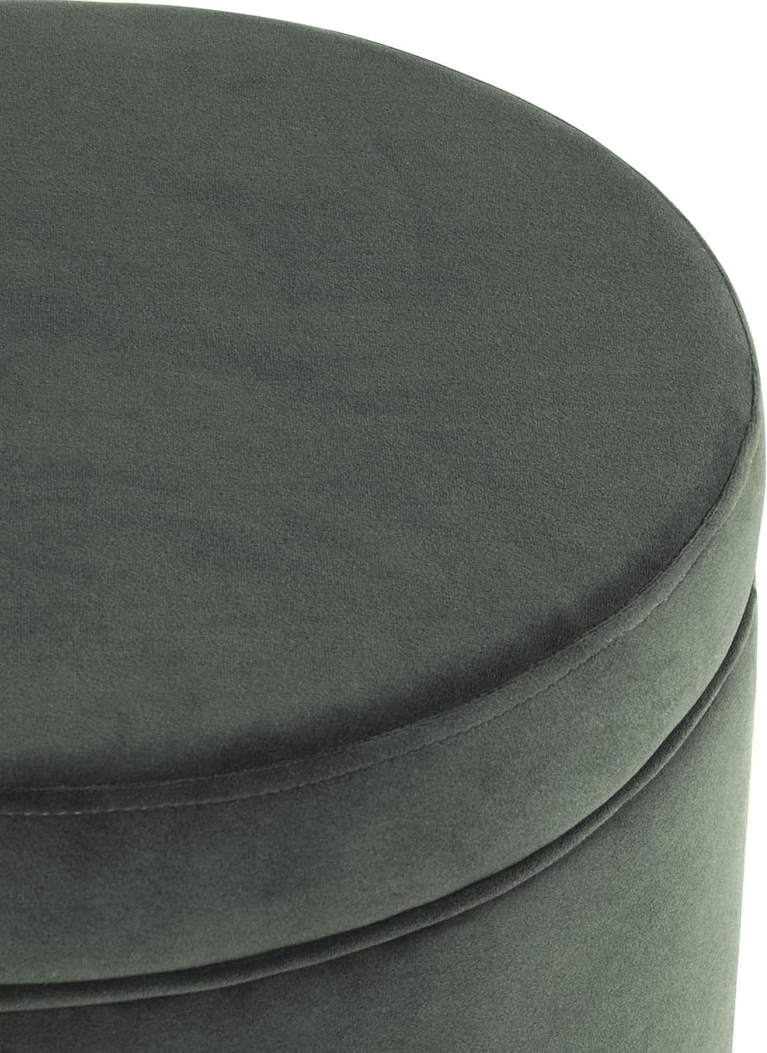 image:imageHomePop Round Storage Ottoman Tan Geometric PatternLoden Green