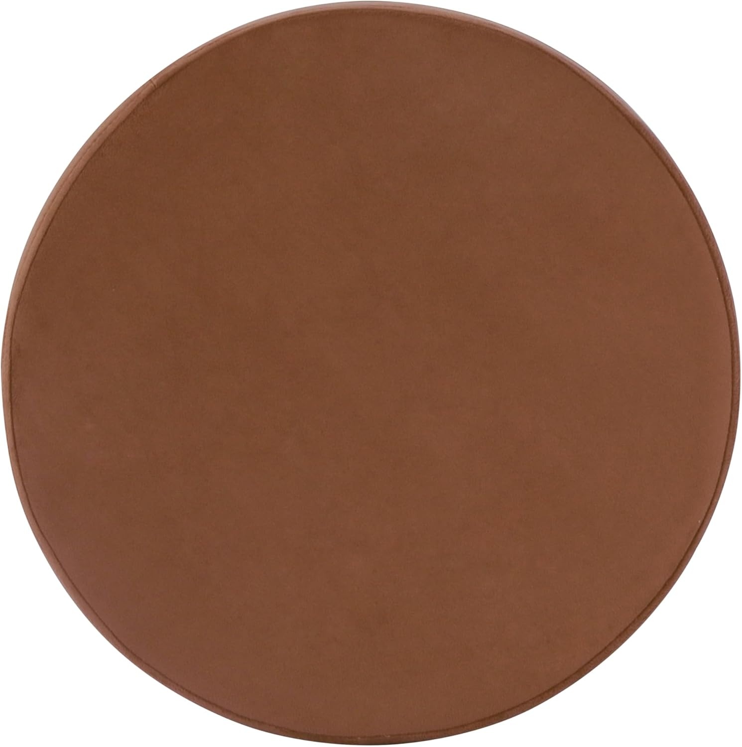 image:imageHomePop Round Storage Ottoman Tan Geometric PatternSpice Orange