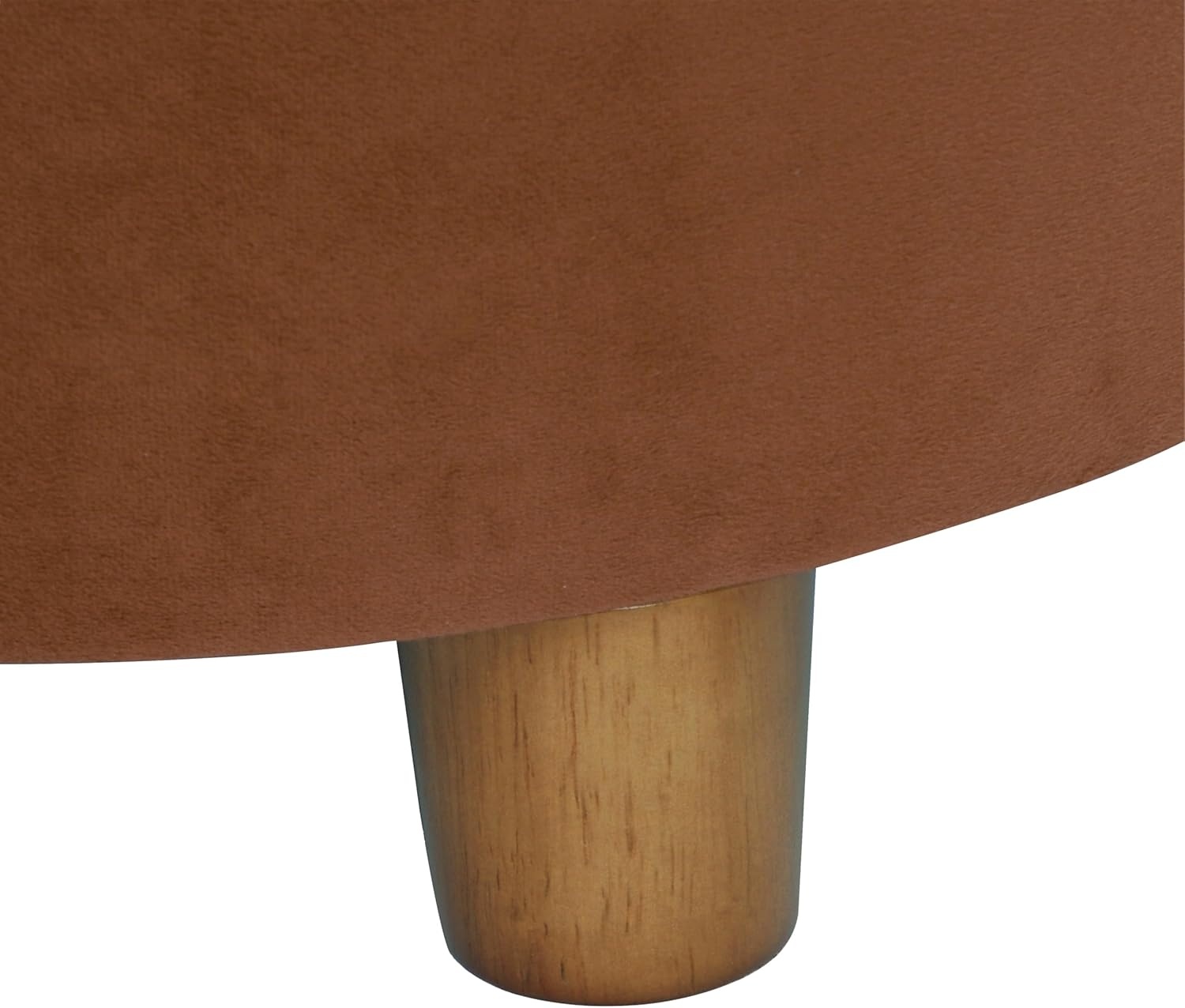 image:imageHomePop Round Storage Ottoman Tan Geometric PatternSpice Orange