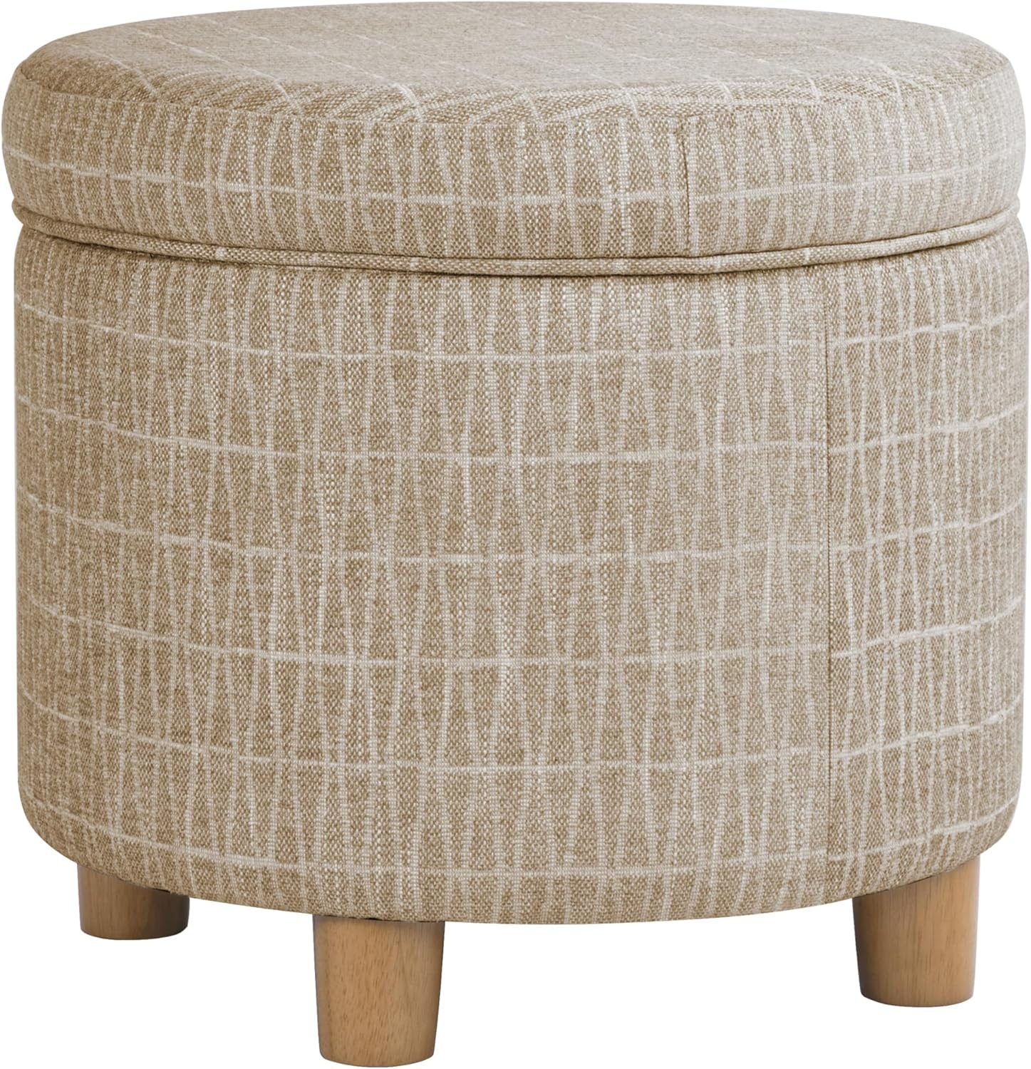 image:imageHomePop Round Storage Ottoman Tan Geometric PatternTan Geometric Pattern