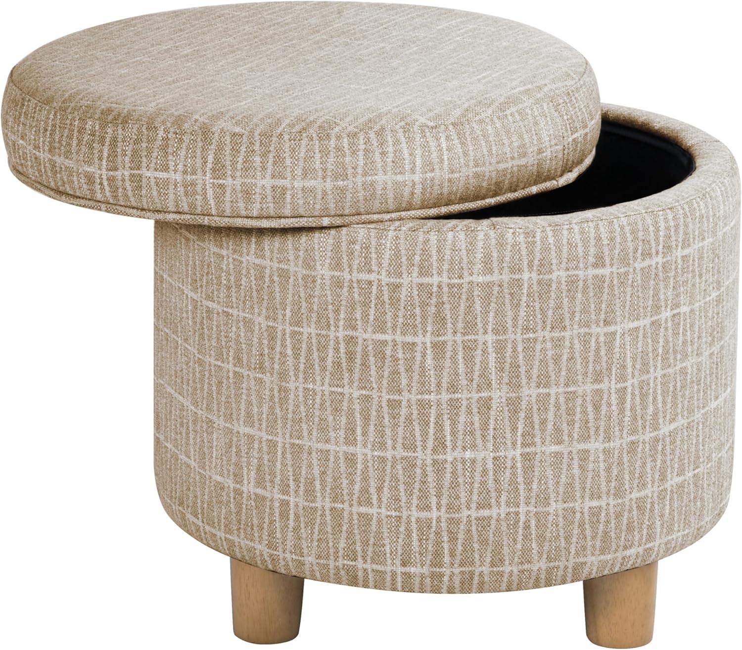 image:imageHomePop Round Storage Ottoman Tan Geometric PatternTan Geometric Pattern