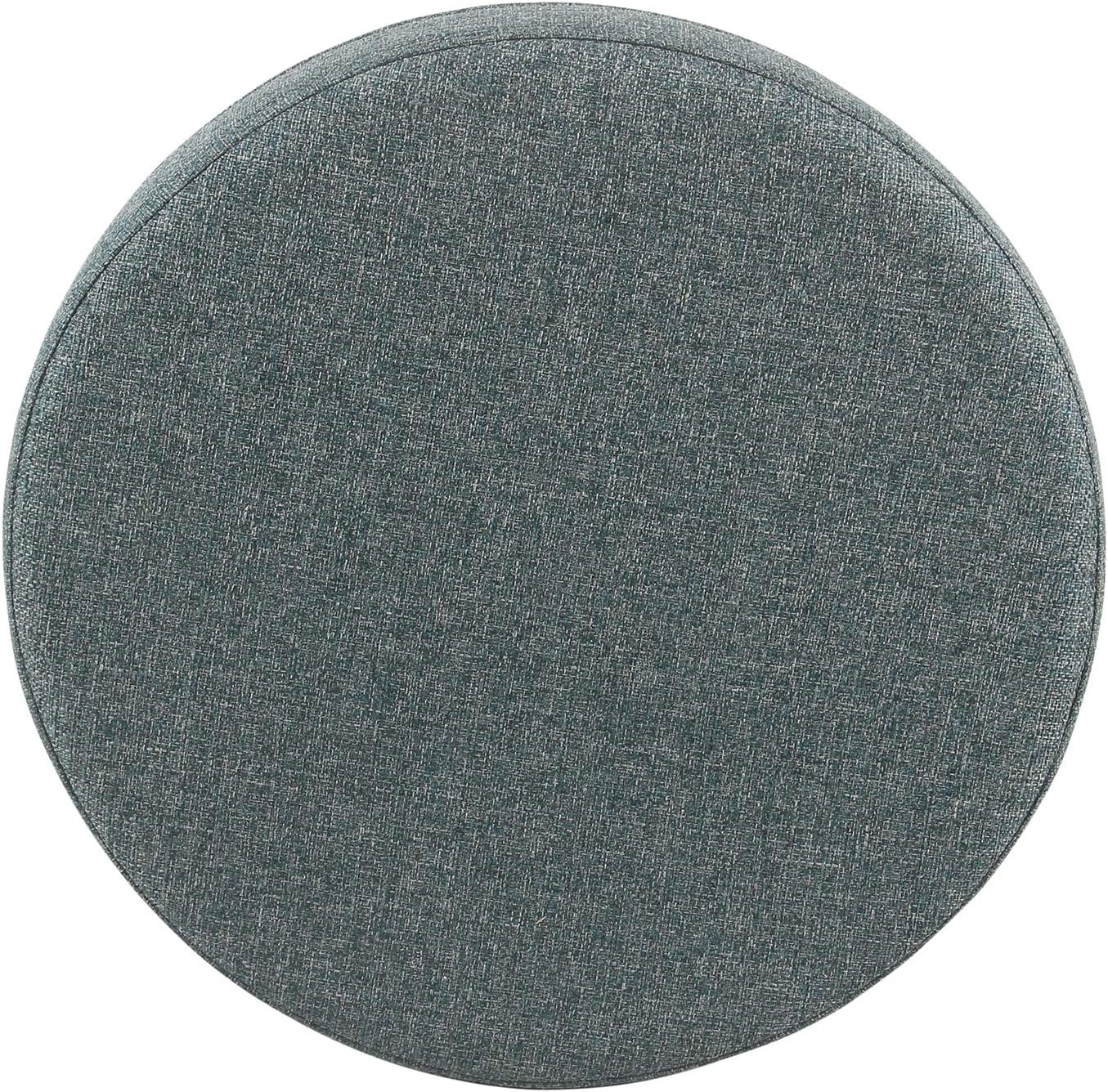 image:imageHomePop Round Storage Ottoman Tan Geometric PatternTeal