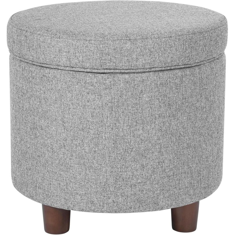 image:imageHomePop Round Storage Ottoman Tan Geometric PatternLight Gray