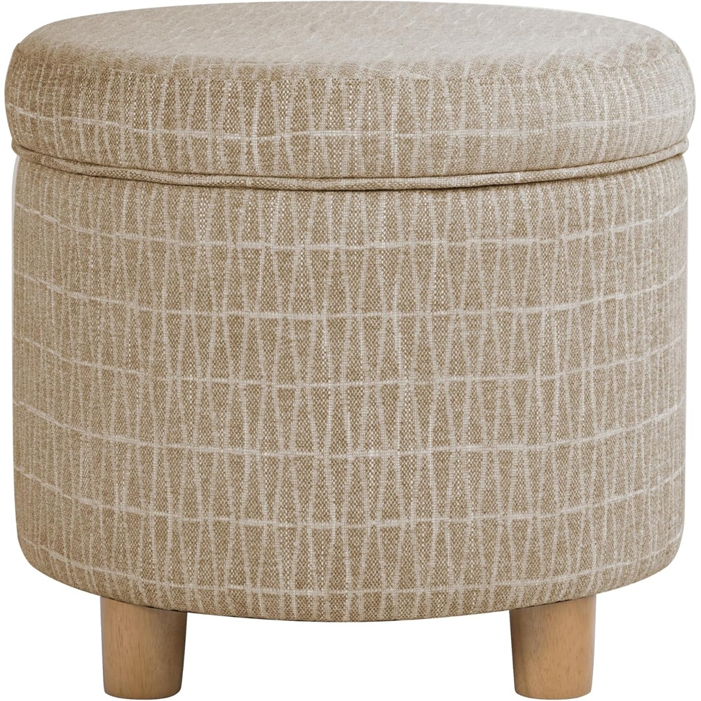 image:imageHomePop Round Storage Ottoman Tan Geometric PatternTan Geometric Pattern