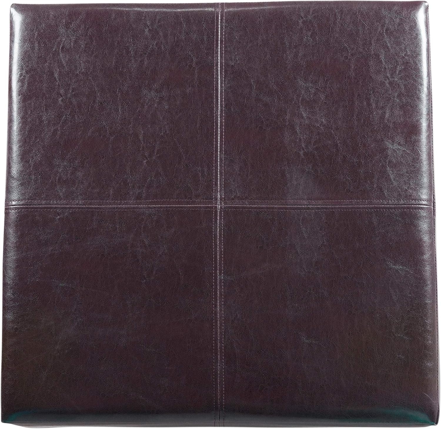 image:imageHomePop Luxury Large Storage Ottoman Blue Woven FabricBrown
