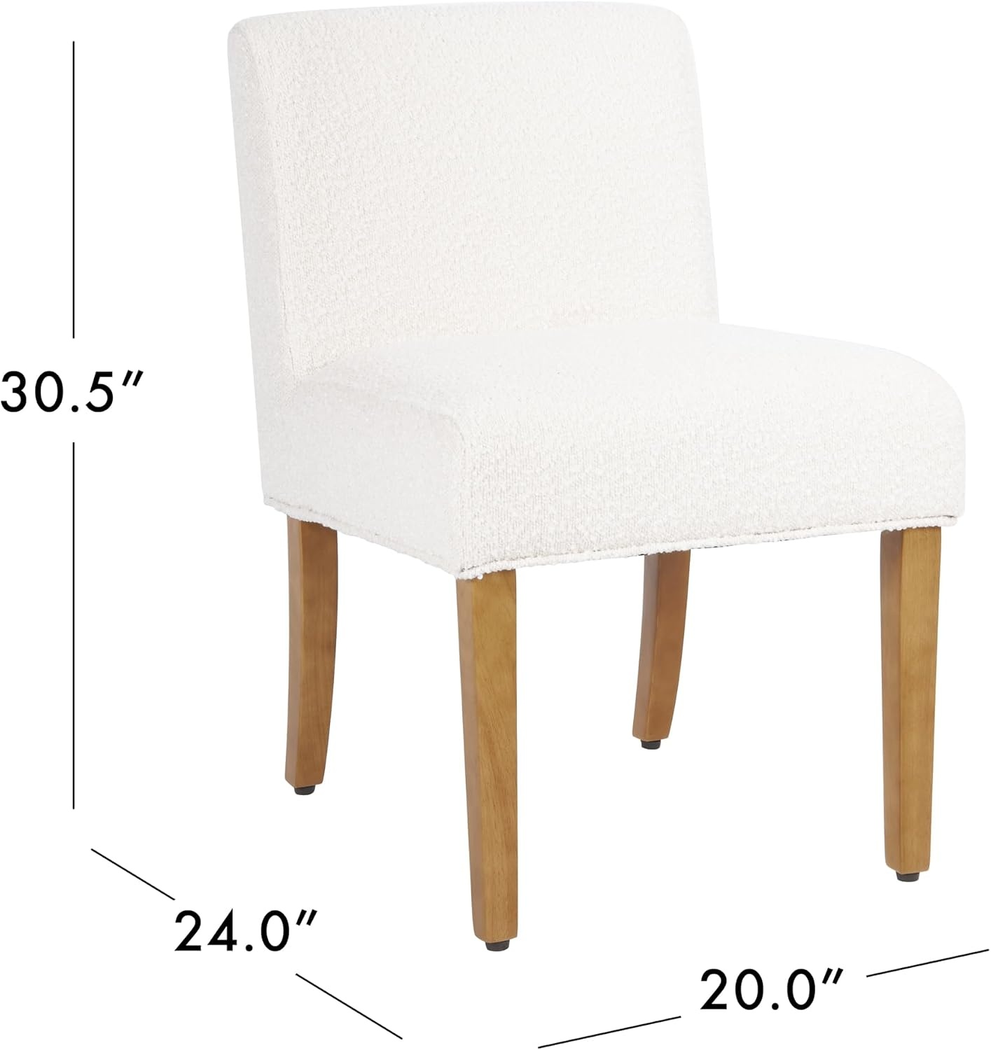 image:imageHomePop Parsons Classic Upholstered Accent Dining Chair Single Pack OrangeCream Boucle Single Pack