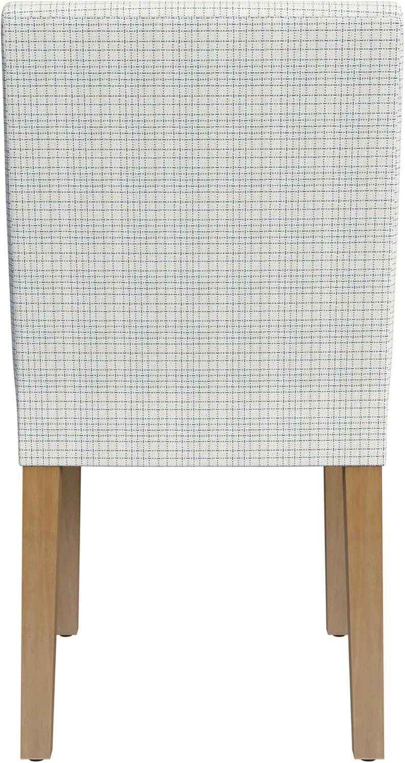 image:imageHomePop Parsons Classic Upholstered Accent Dining Chair Single Pack OrangeCream Mini Grid Pattern