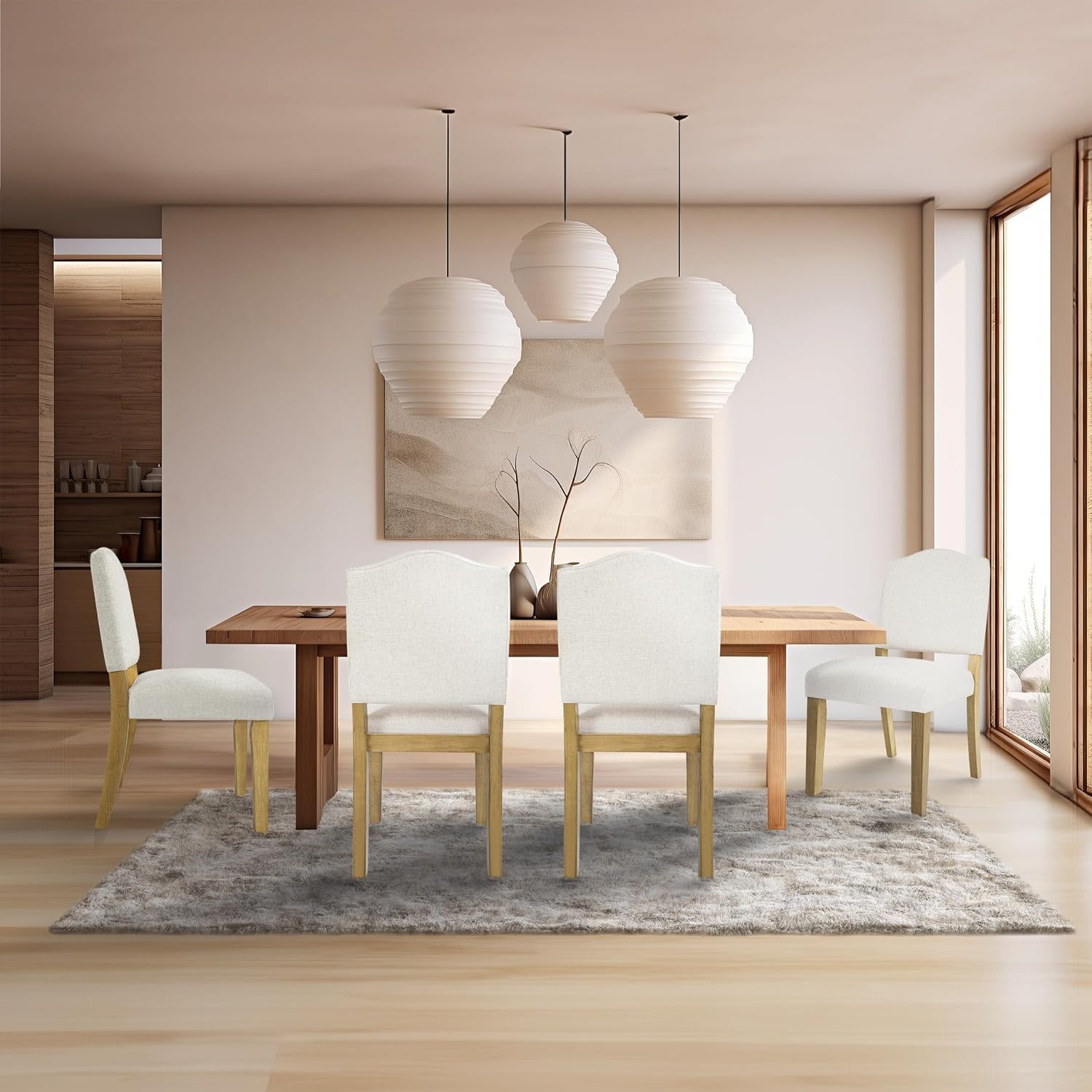 image:imageHomePop Parsons Classic Upholstered Accent Dining Chair Single Pack OrangeCream Textured Woven Single Pack