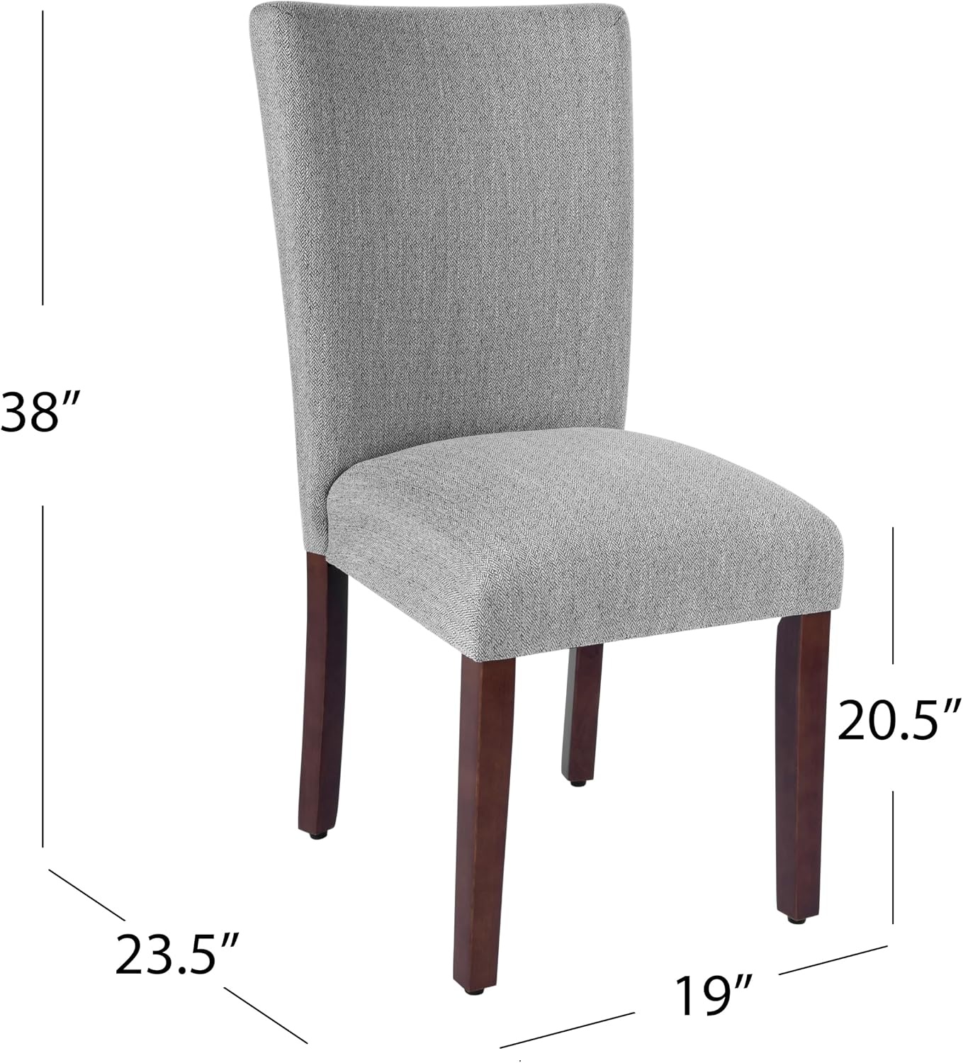 image:imageHomePop Parsons Classic Upholstered Accent Dining Chair Single Pack OrangeLight Gray