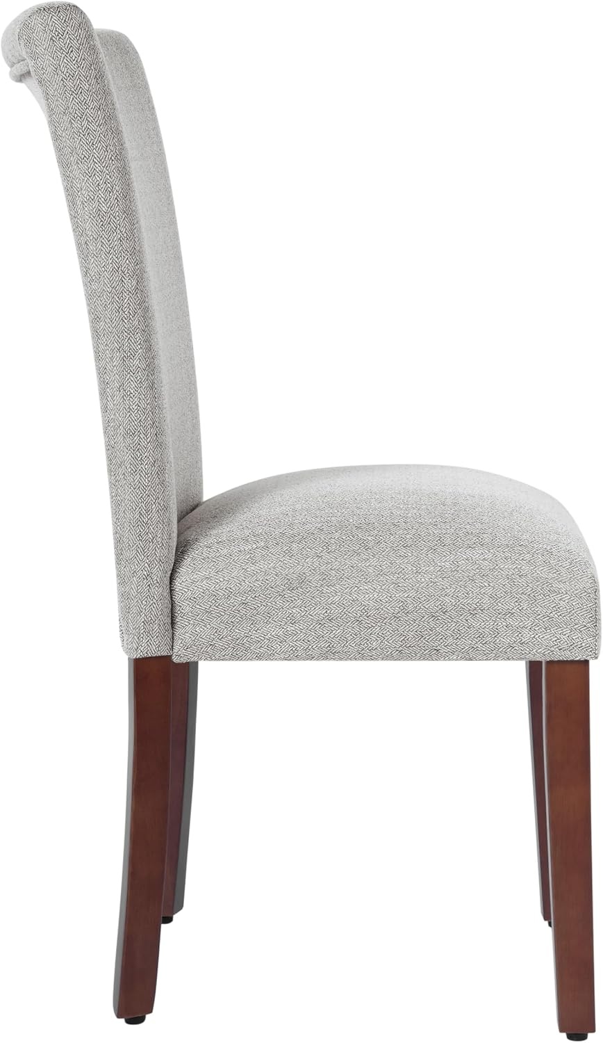image:imageHomePop Parsons Classic Upholstered Accent Dining Chair Single Pack OrangeLight Gray