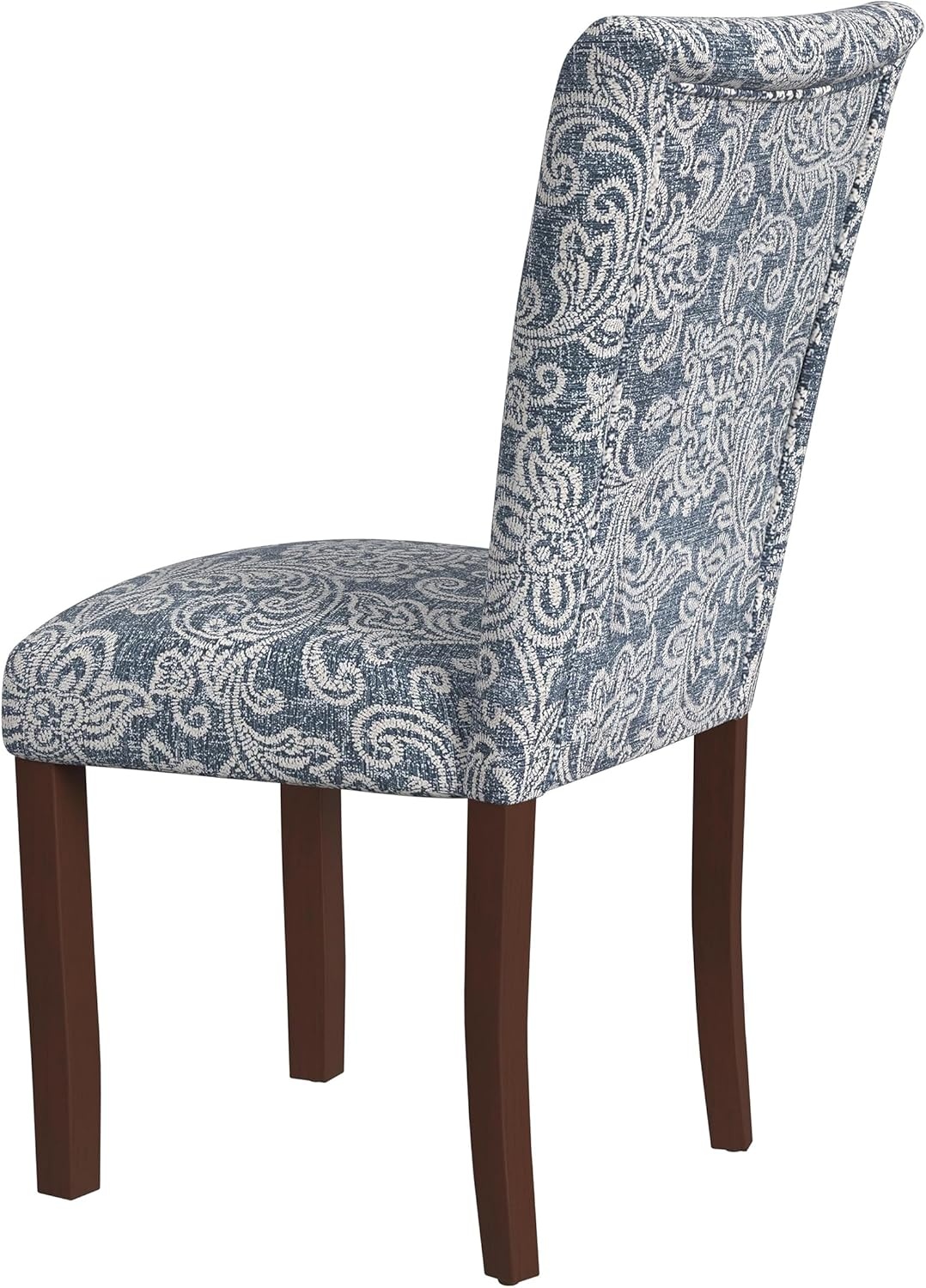 image:imageHomePop Parsons Dining Chair Black Plaid Set of 2Denim Jacobean Print