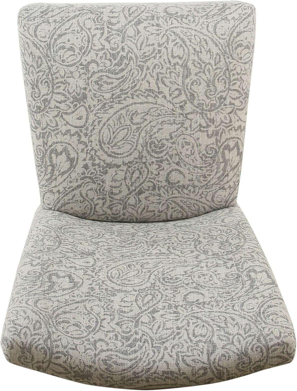 image:imageHomePop Parsons Dining Chair Black Plaid Set of 2Grey Floral Tree Pattern