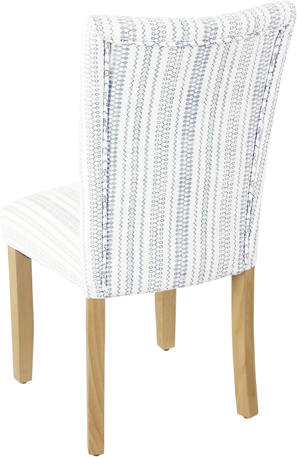 image:imageHomePop Parsons Dining Chair Brown Stripe Set of 2Blue Farmhouse Stripe