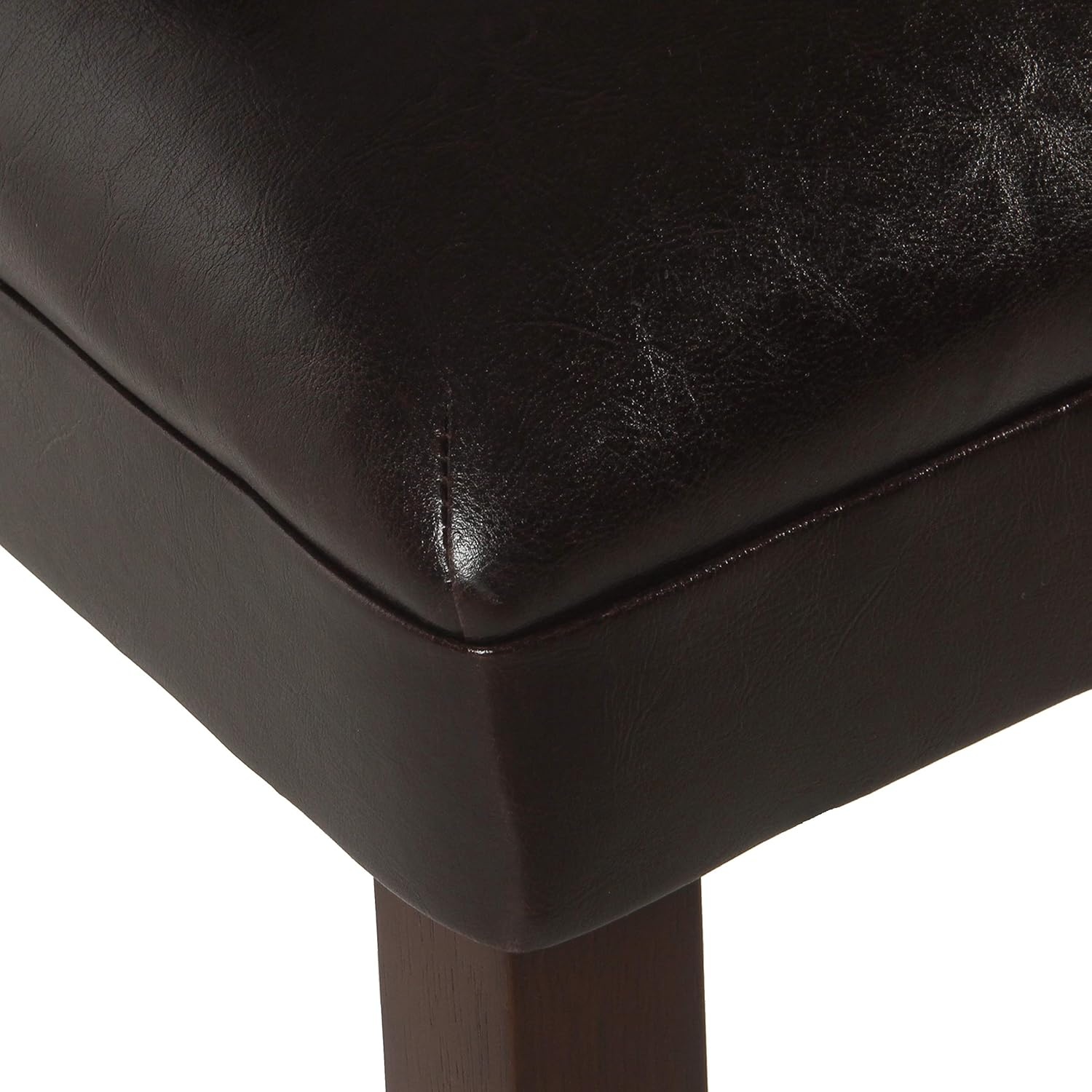 image:imageHomePop Parsons Dining Chair Brown Stripe Set of 2Brown Faux Leather Set of 2