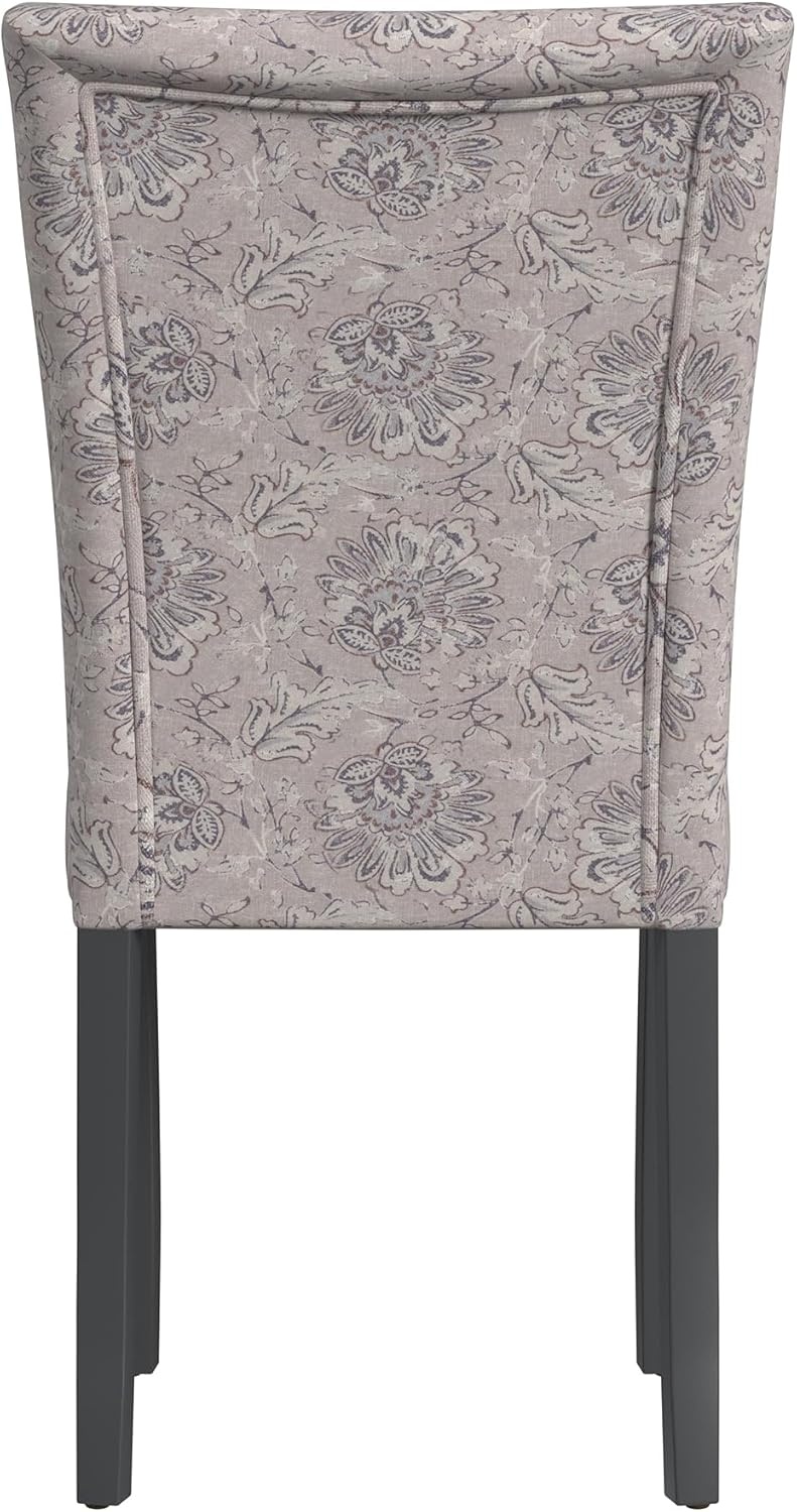 image:imageHomePop Parsons Dining Chair Brown Stripe Set of 2Linen Artistic Floral Print