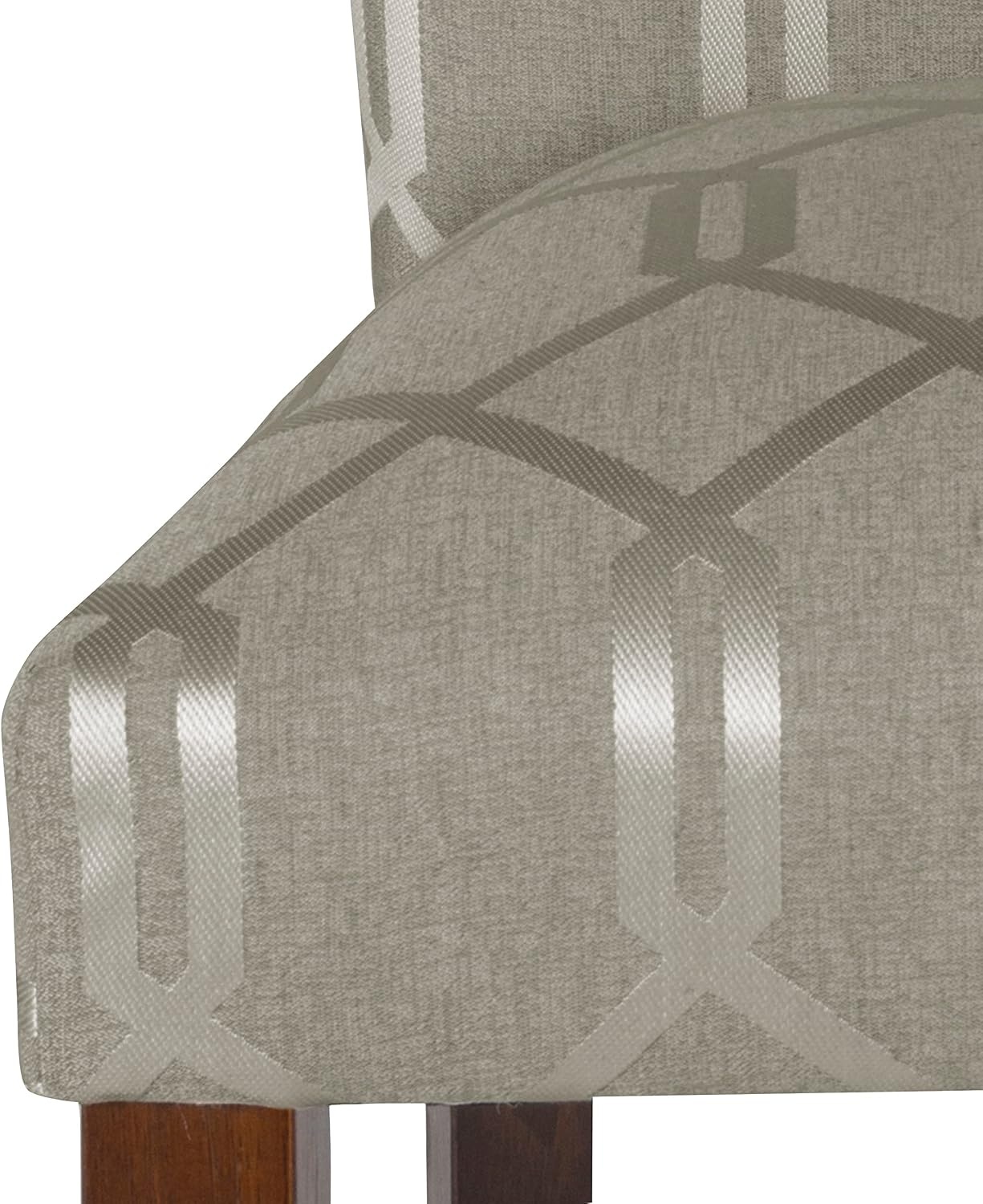 image:imageHomePop Parsons Dining Chair Brown Stripe Set of 2Pewter Gray Cream Lattice Set of 2