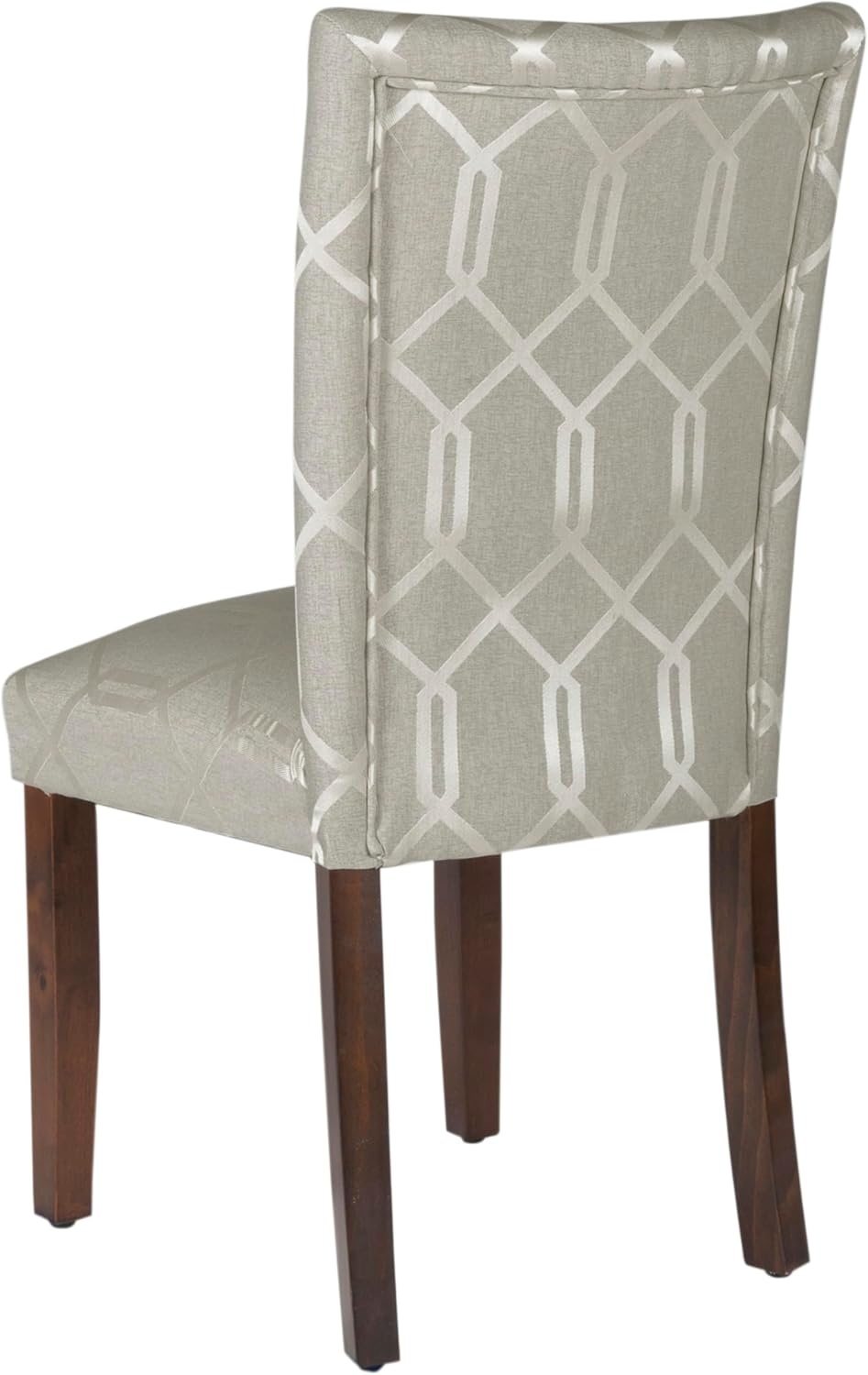 image:imageHomePop Parsons Dining Chair Brown Stripe Set of 2Pewter Gray Cream Lattice Set of 2
