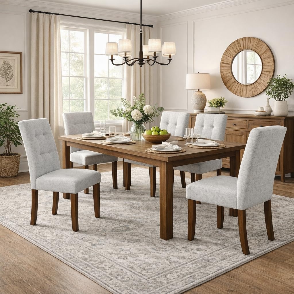 image:imageHomePop Parsons Dining Chair Brown Stripe Set of 2Slate Gray Woven