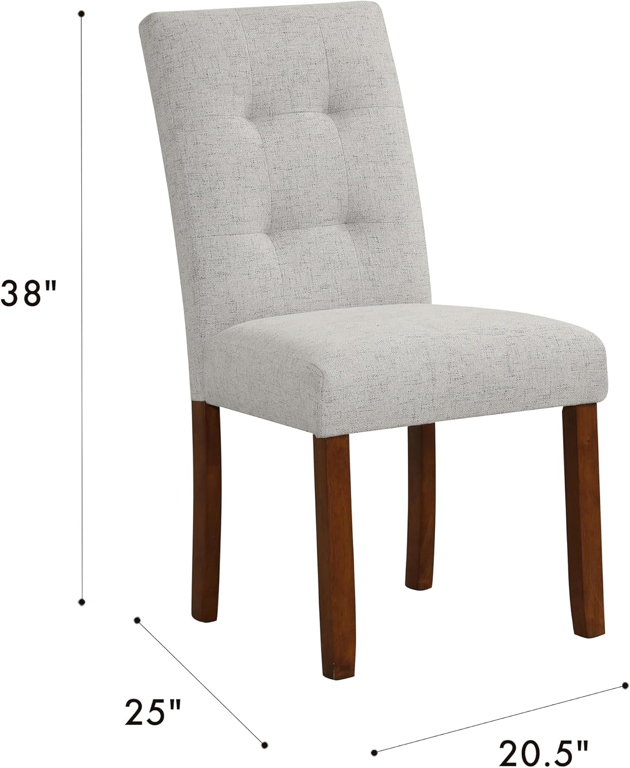 image:imageHomePop Parsons Dining Chair Brown Stripe Set of 2Slate Gray Woven