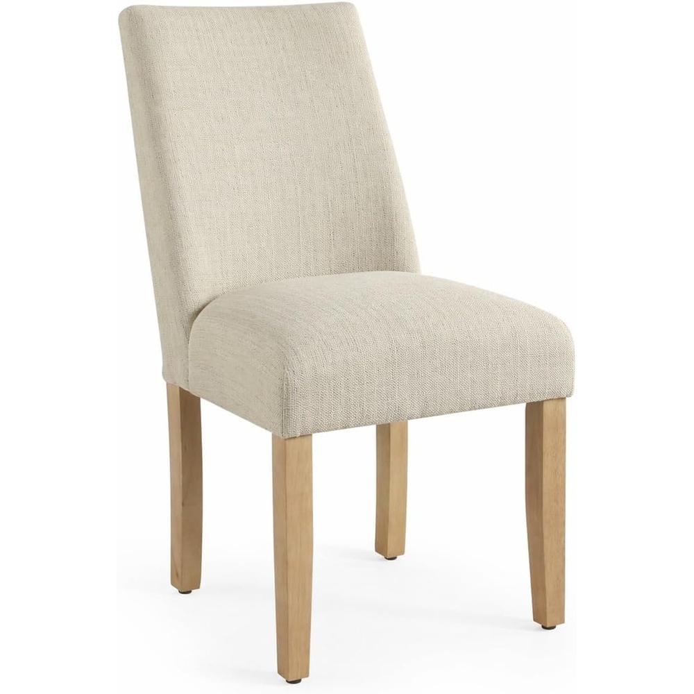 image:imageHomePop Parsons Classic Upholstered Accent Dining Chair Single Pack OrangeStain Resistant Textured Linen Cream Single Pack