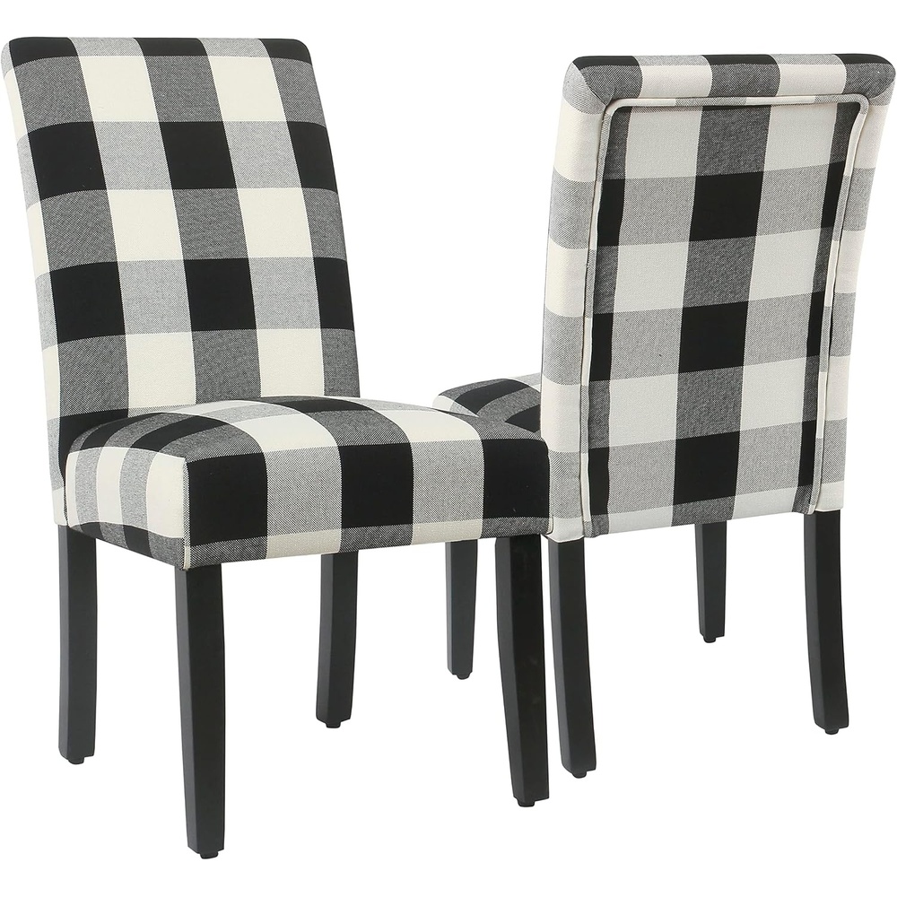 image:imageHomePop Parsons Dining Chair Black Plaid Set of 2Black Plaidset of 2