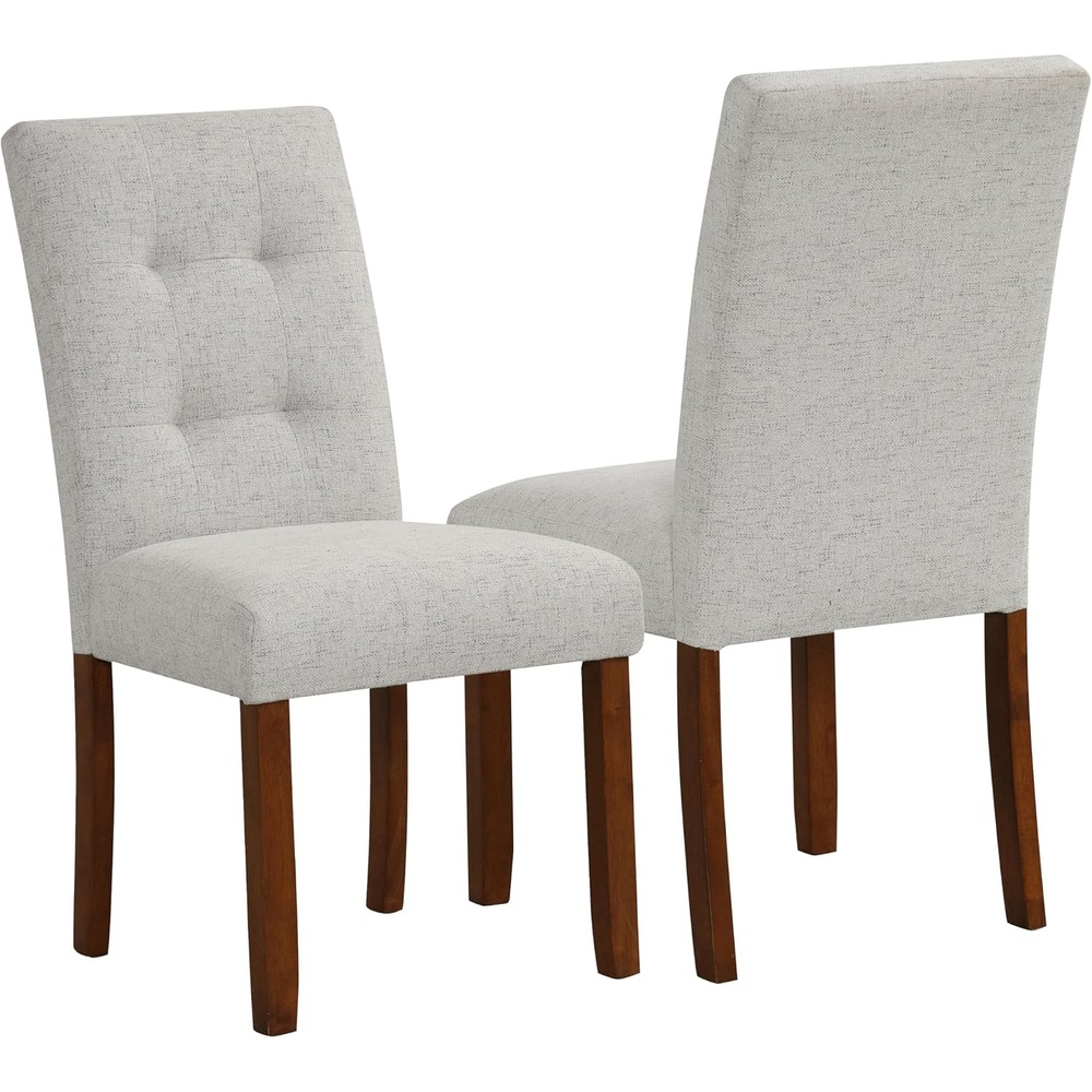image:imageHomePop Parsons Dining Chair  Black Plaid Set of 2Slate Gray Woven