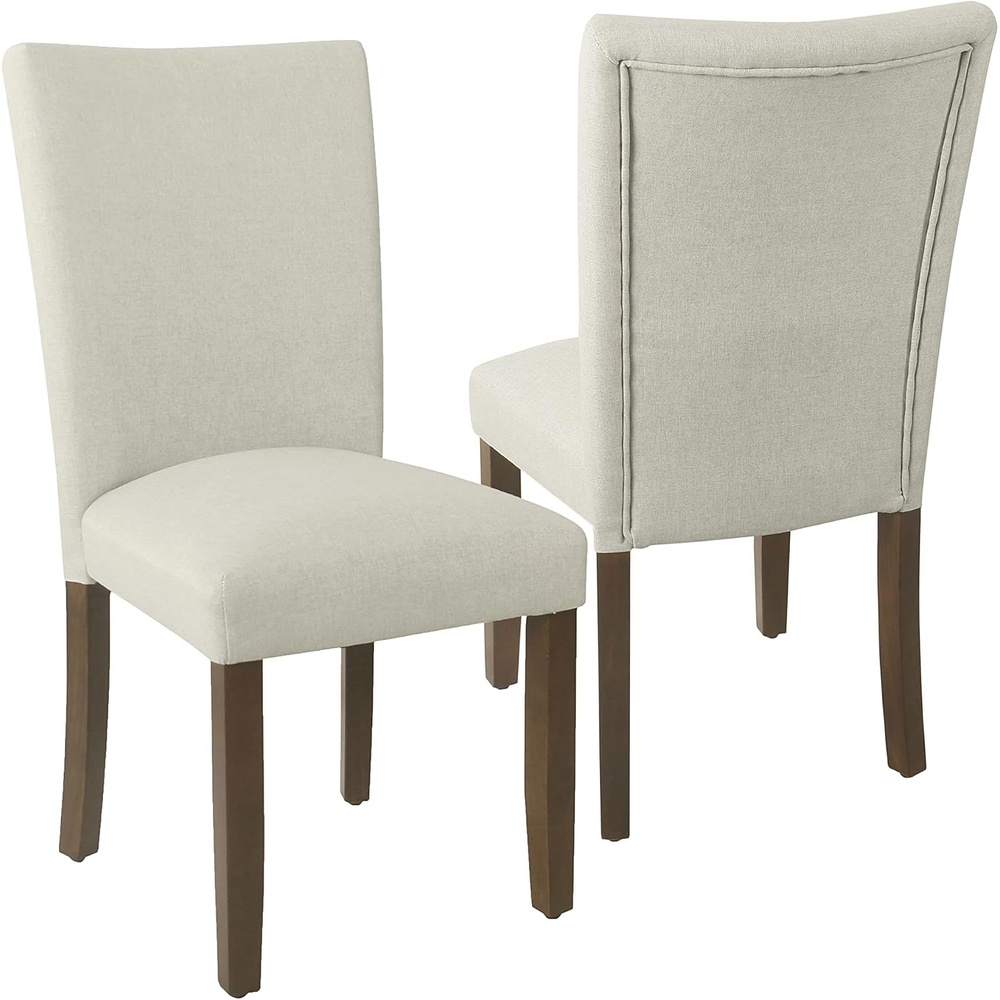 image:imageHomePop Parsons Dining Chair  Black Plaid Set of 2Soft Gray Woven