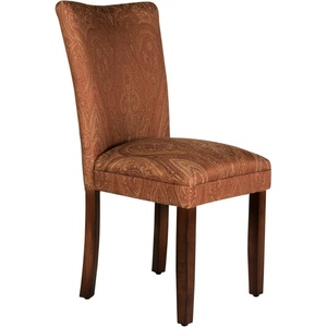 HomePop Parsons Classic Upholstered Accent Dining Chair, Single Pack, Orange(brown;tan)