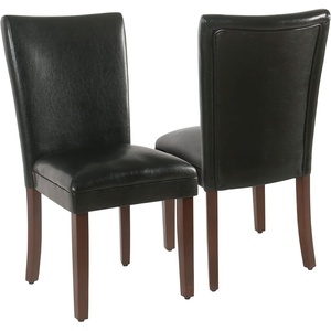 HomePop Parsons Dining Chair – Black Plaid (Set of 2)(Black)