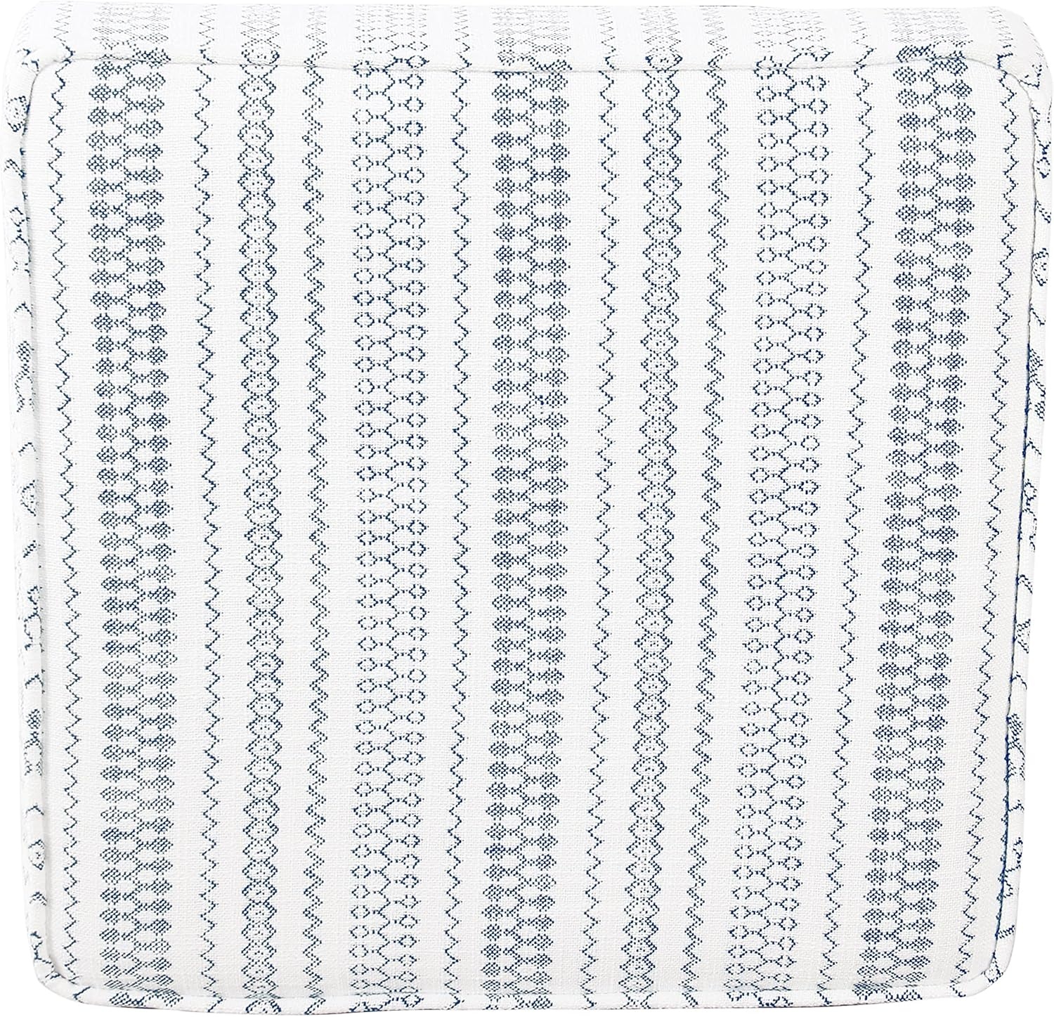 image:imageHomePop 18 Square Tufted Storage Ottoman Cream Textural WovenBlue