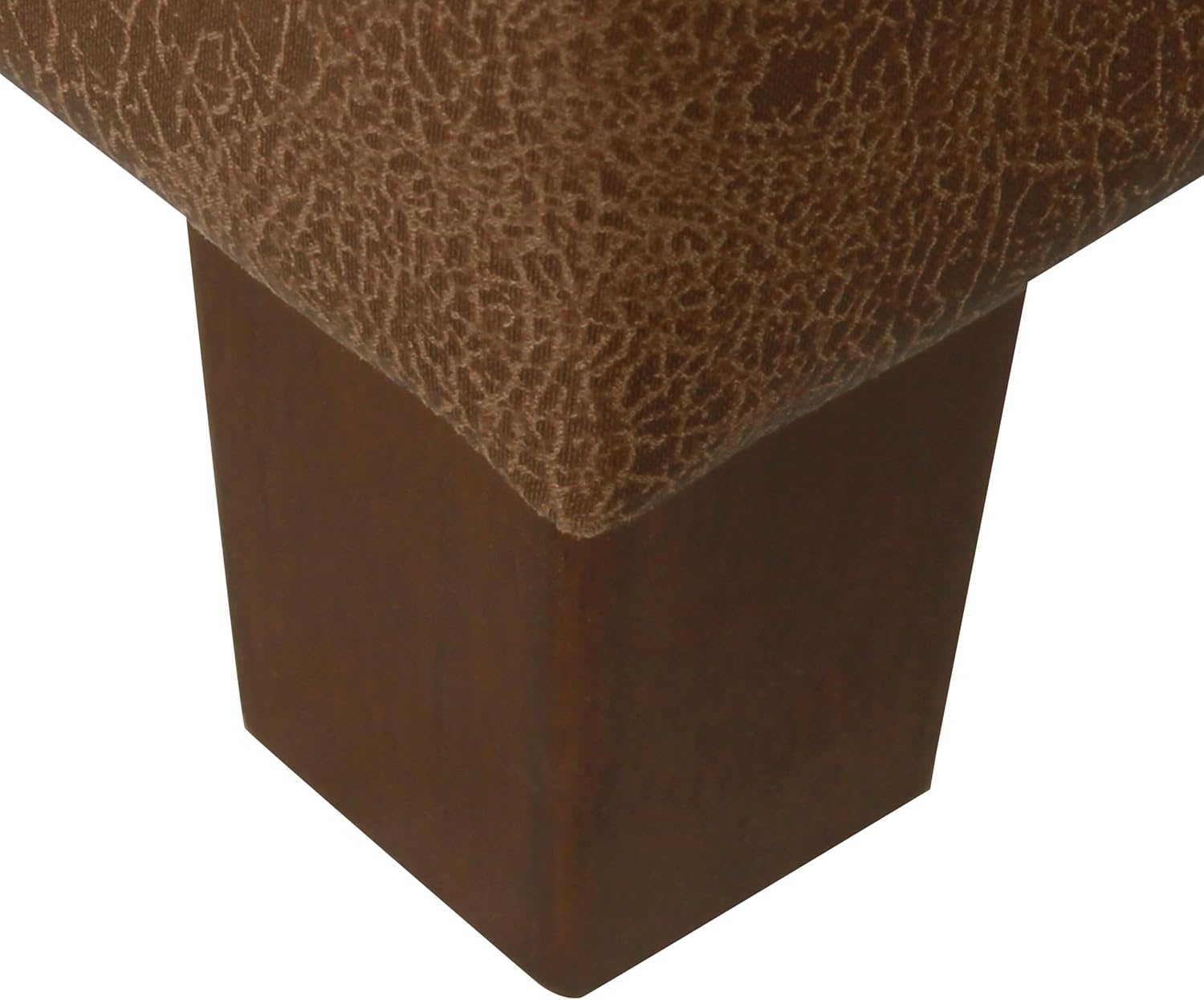 image:imageHomePop 18 Square Tufted Storage Ottoman Cream Textural WovenLight Brown