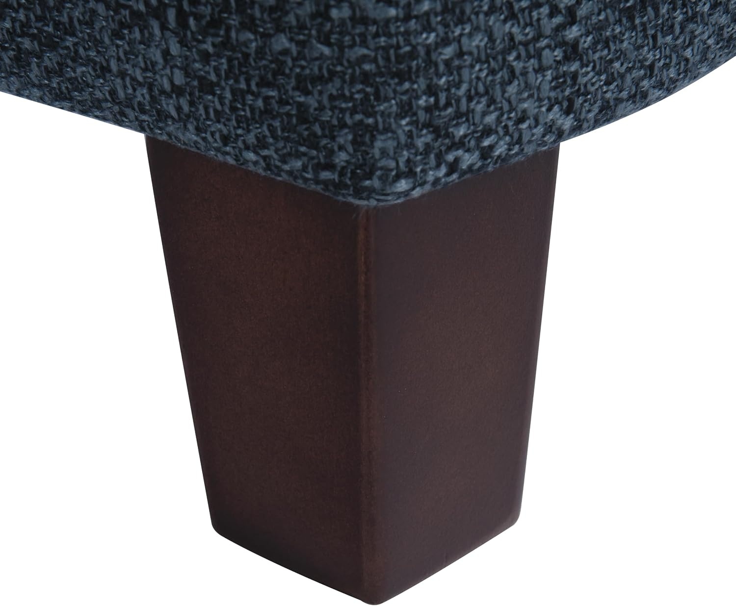 image:imageHomePop 18 Square Tufted Storage Ottoman Cream Textural WovenNavy