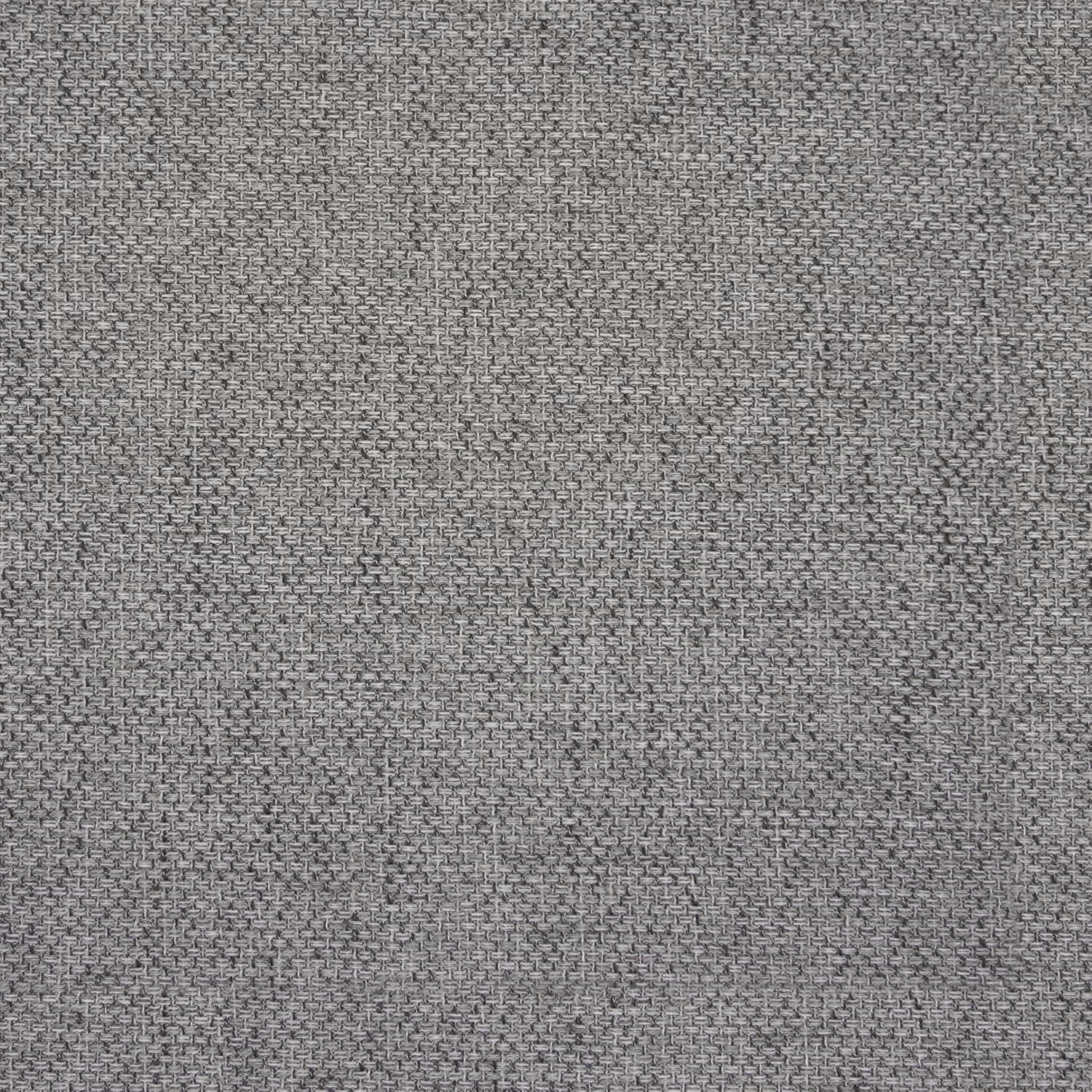 image:imageHomePop 19 Round Storage Ottoman Cream Textural WovenGrey Woven