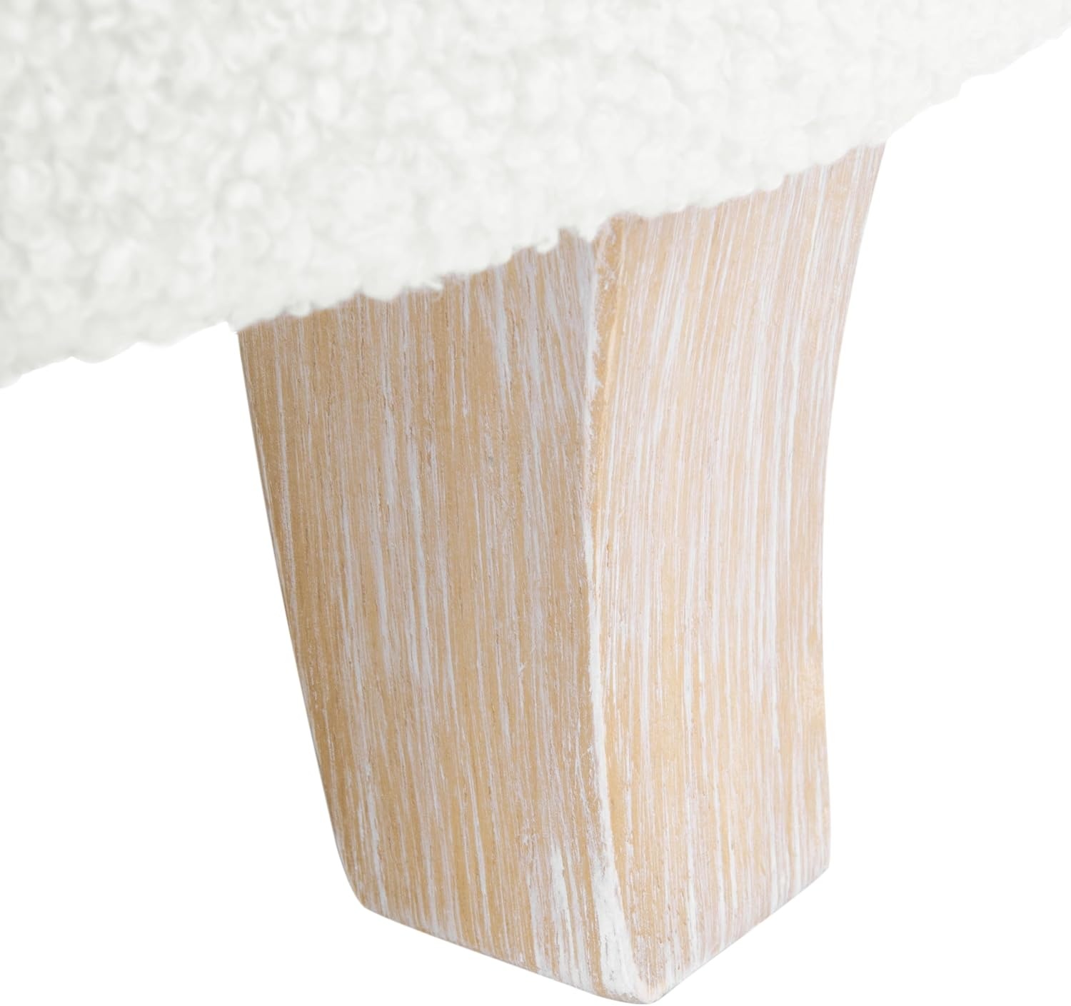 image:imageHomePop 19 Round Storage Ottoman Cream Textural WovenLight Cream