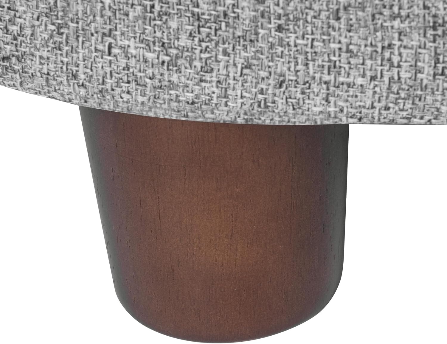 image:imageHomePop 19 Round Storage Ottoman Cream Textural WovenLight Gray