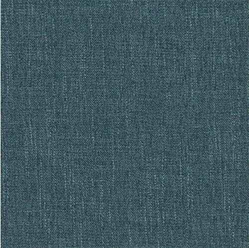 image:imageHomePop 24 Large Round Storage Ottoman Cream Textural WovenTeal Linen
