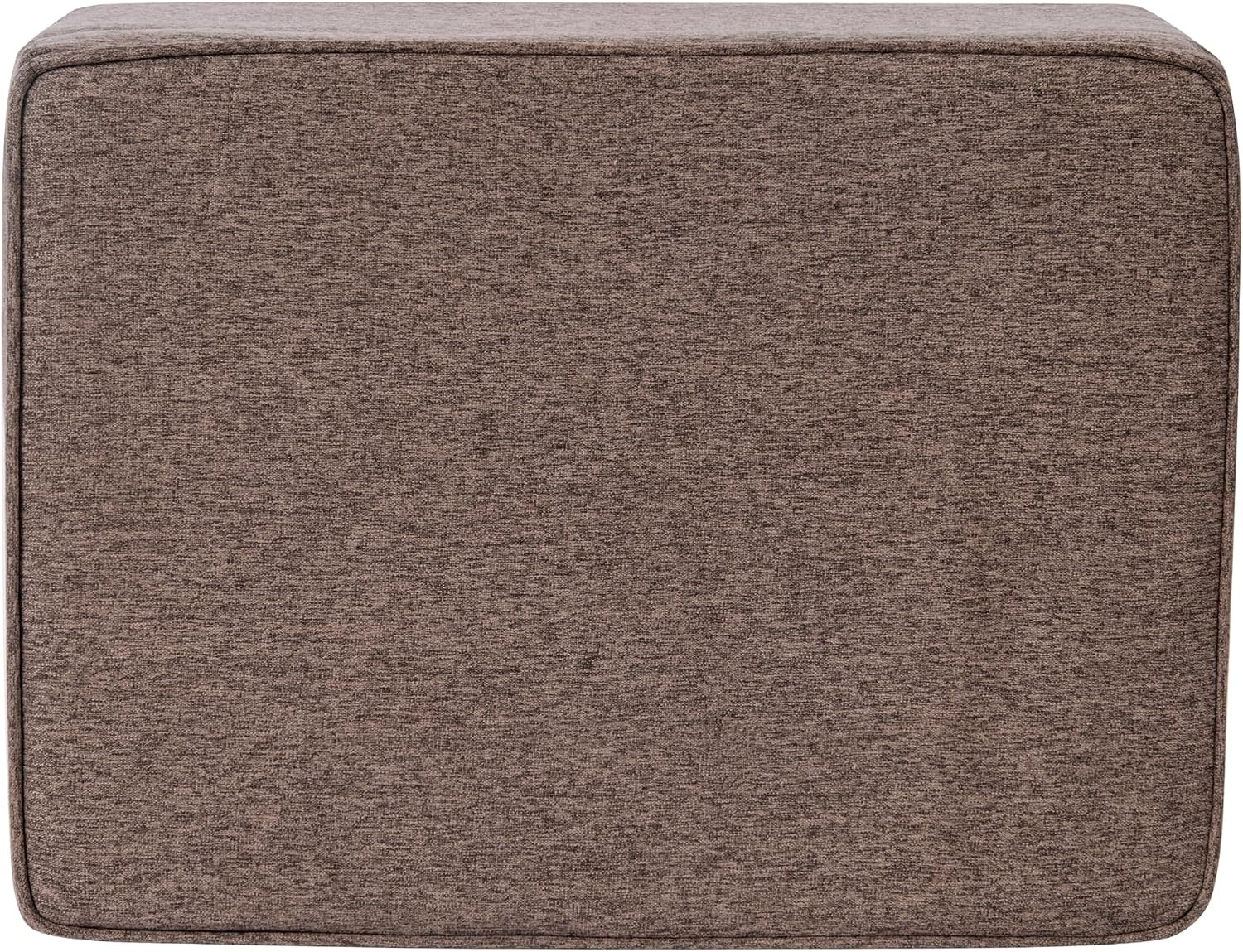 image:imageHomePop 24 Medium Storage Ottoman Cream Chevron WovenBrown