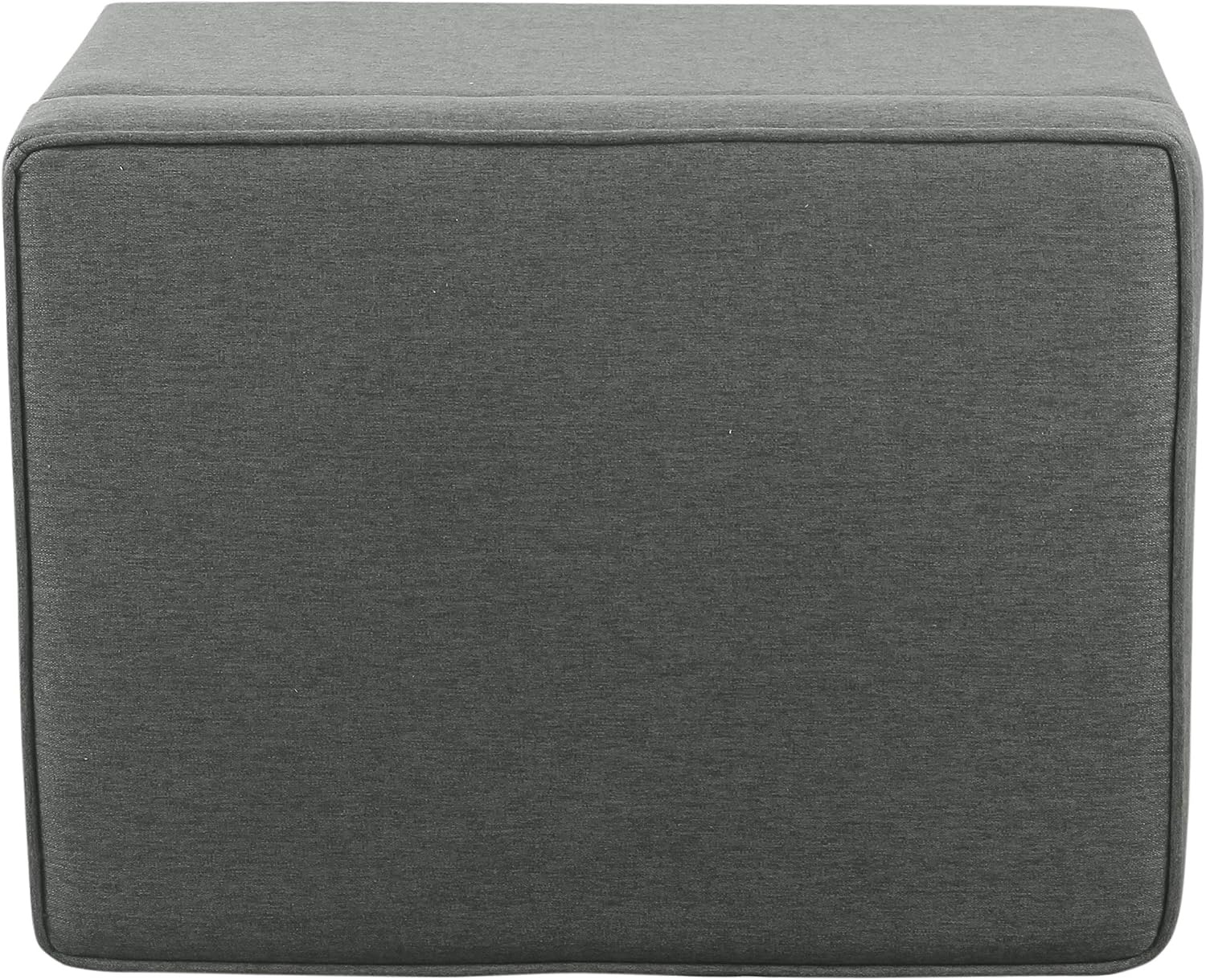 image:imageHomePop 24 Medium Storage Ottoman Cream Chevron WovenGary