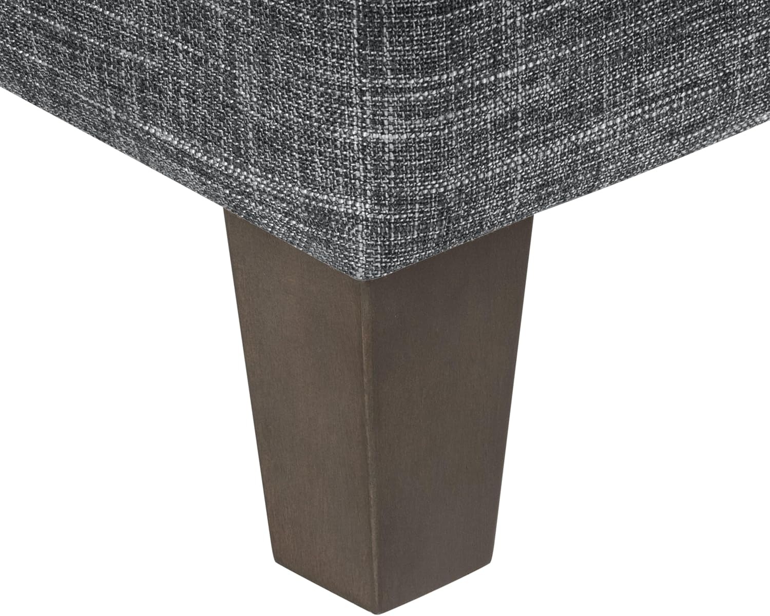 image:imageHomePop 24 Medium Storage Ottoman Cream Chevron WovenGrey