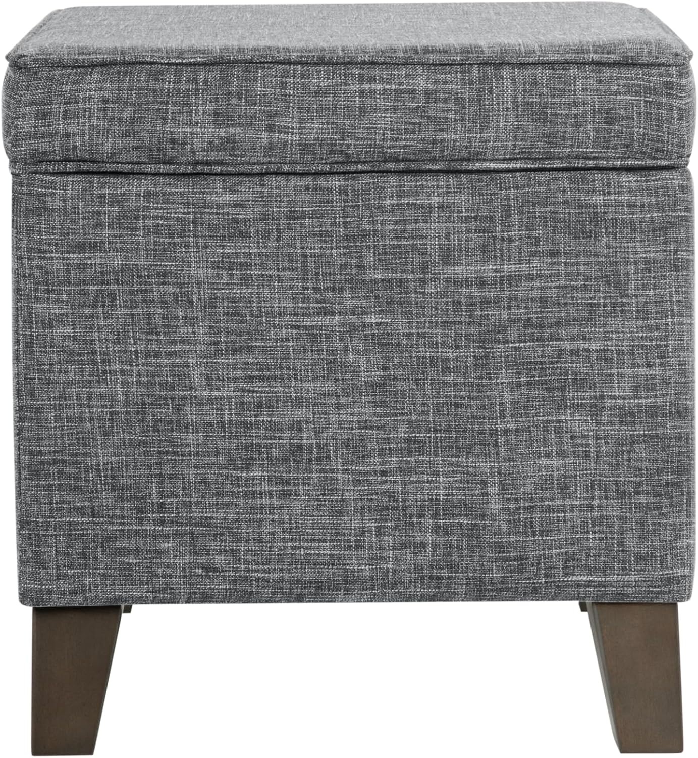 image:imageHomePop 24 Medium Storage Ottoman Cream Chevron WovenGrey