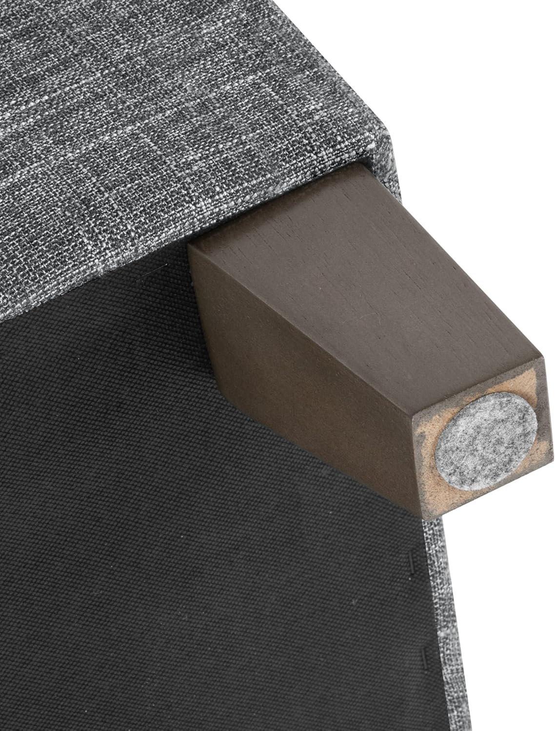 image:imageHomePop 24 Medium Storage Ottoman Cream Chevron WovenGrey